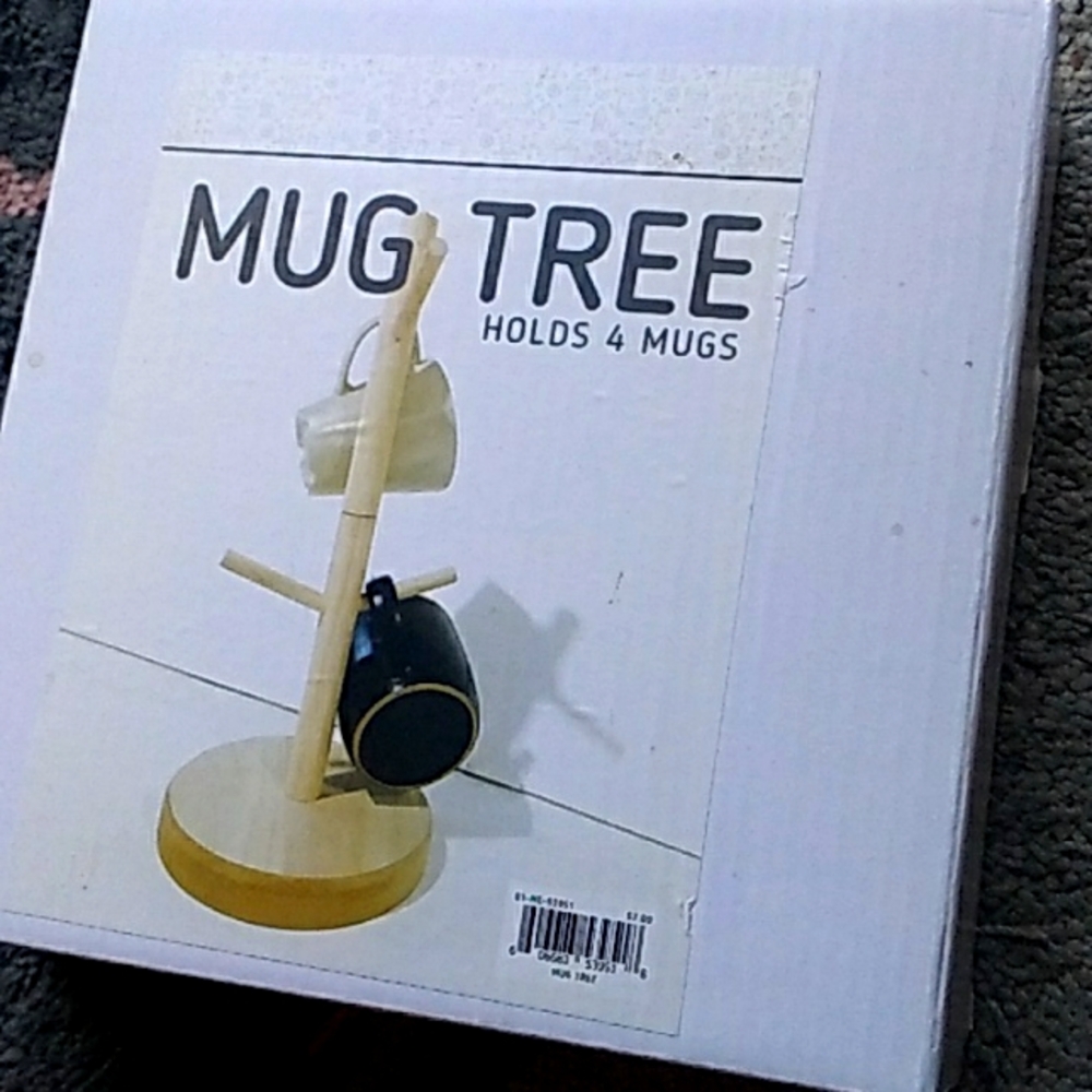 4 Peg COFFEE MUG TREE - JEWELRY HOLDER